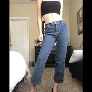 High Rise Blue Jeans